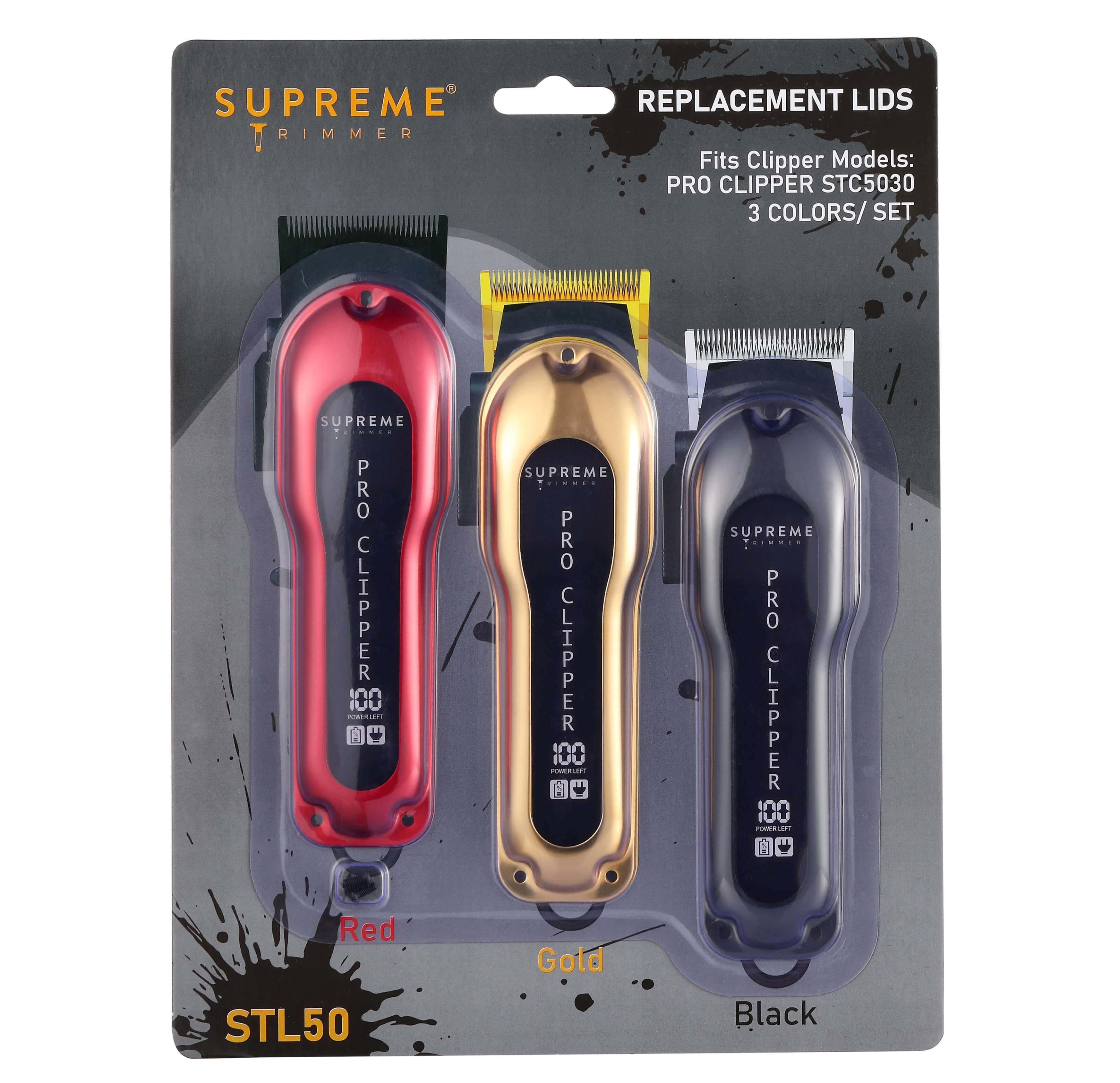 Replacement Lids for Pro Clipper - Hair Clipper & Trimmer Accessories - Supreme Trimmer Mens Trimmer Grooming kit
#COLOR_RED/GOLD/BLACK