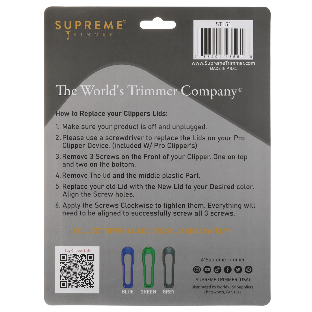 Replacement Lids for Pro Clipper - Hair Clipper & Trimmer Accessories - Supreme Trimmer Mens Trimmer Grooming kit
#COLOR_BLUE/GREEN/GREY