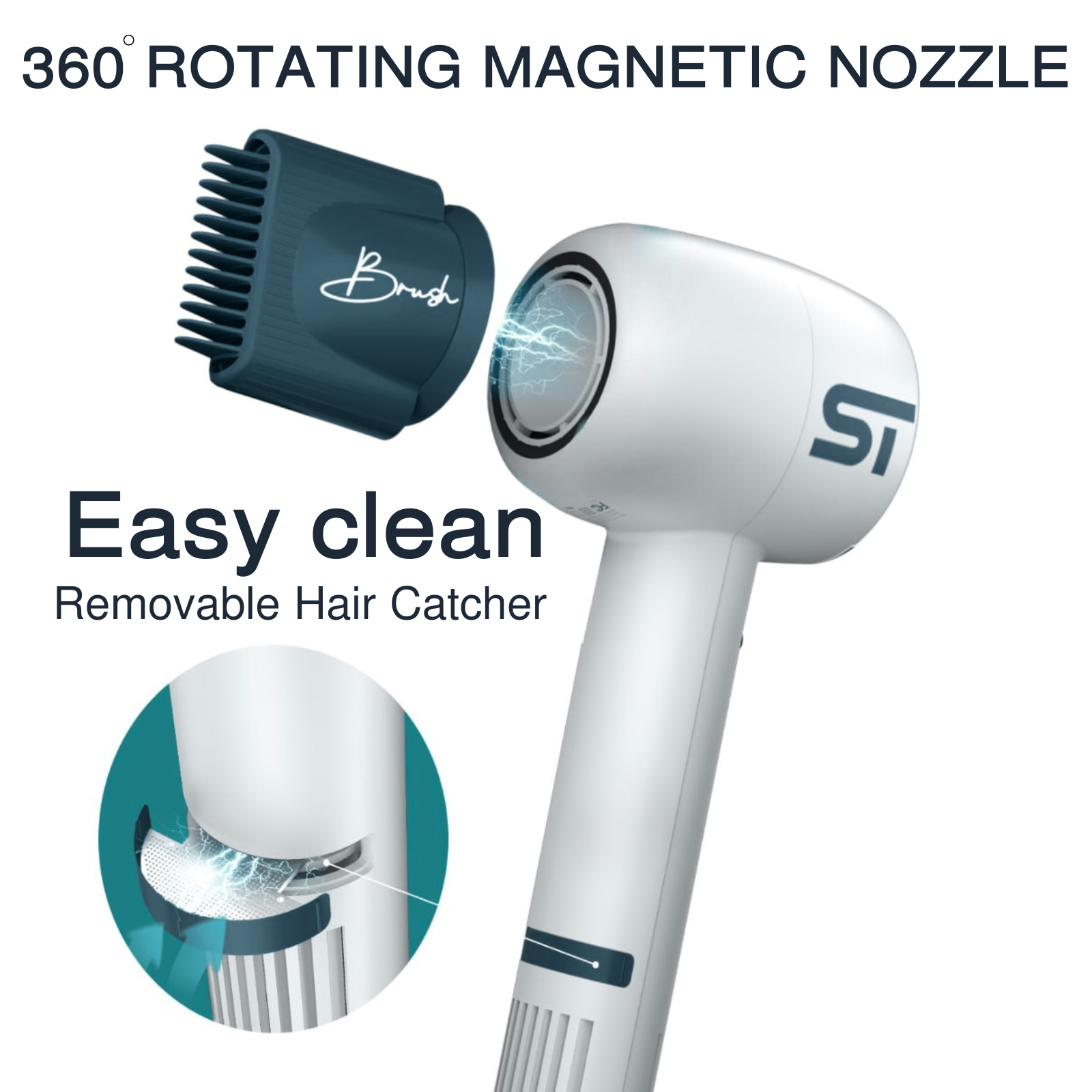 Brushless Hair Dryer - Hair Dryer - Supreme Trimmer Mens Trimmer Grooming kit
#COLOR_WHITE