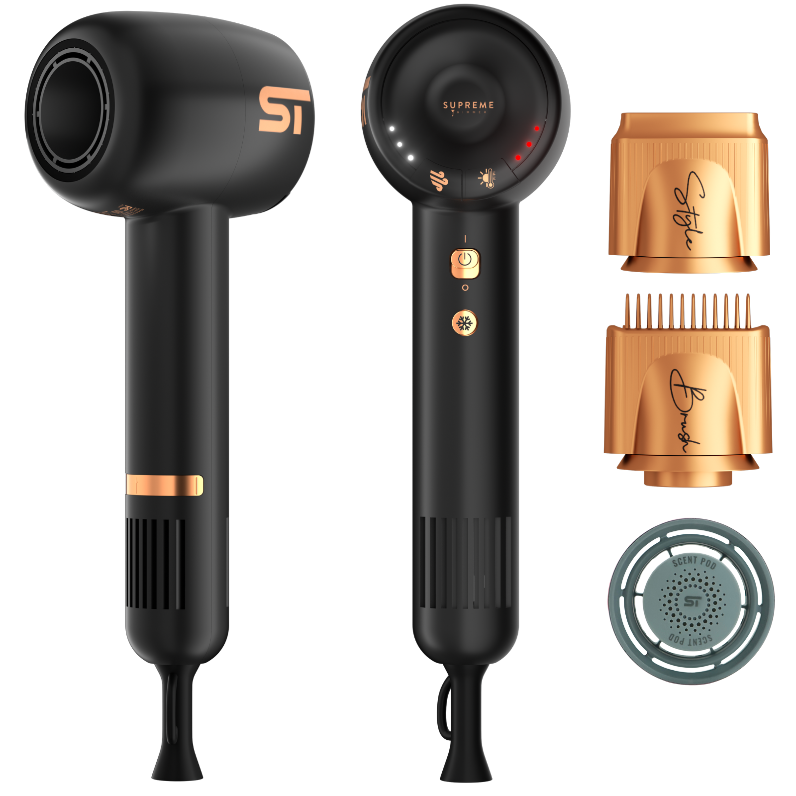 Brushless Motor Hair Dryer - Hair Dryer - Supreme Trimmer Mens Trimmer Grooming kit
#COLOR_BLACK