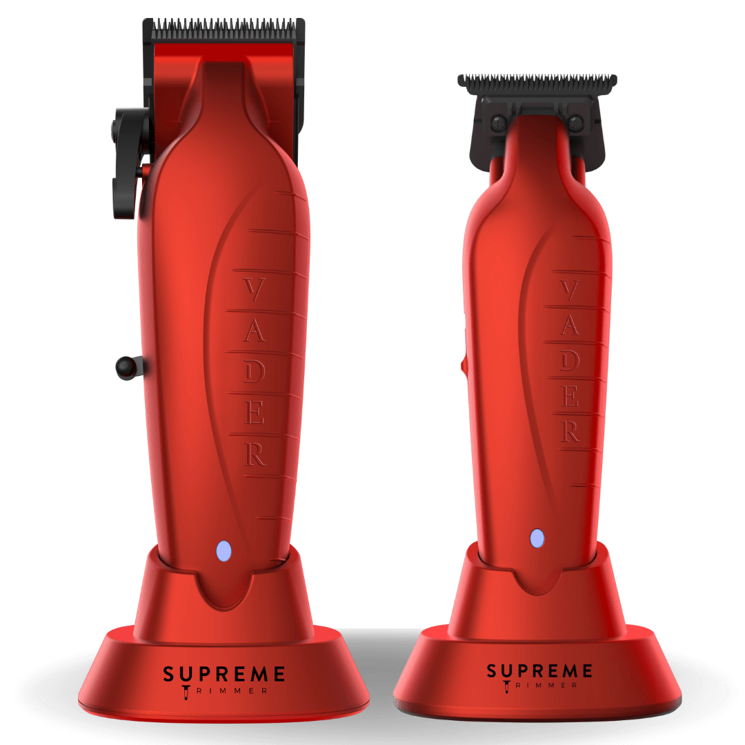 Vader™ Clipper & Vader™ Trimmer Set - Hair Clippers & Trimmers - Supreme Trimmer Mens Trimmer Grooming kit
#COLOR_RED
