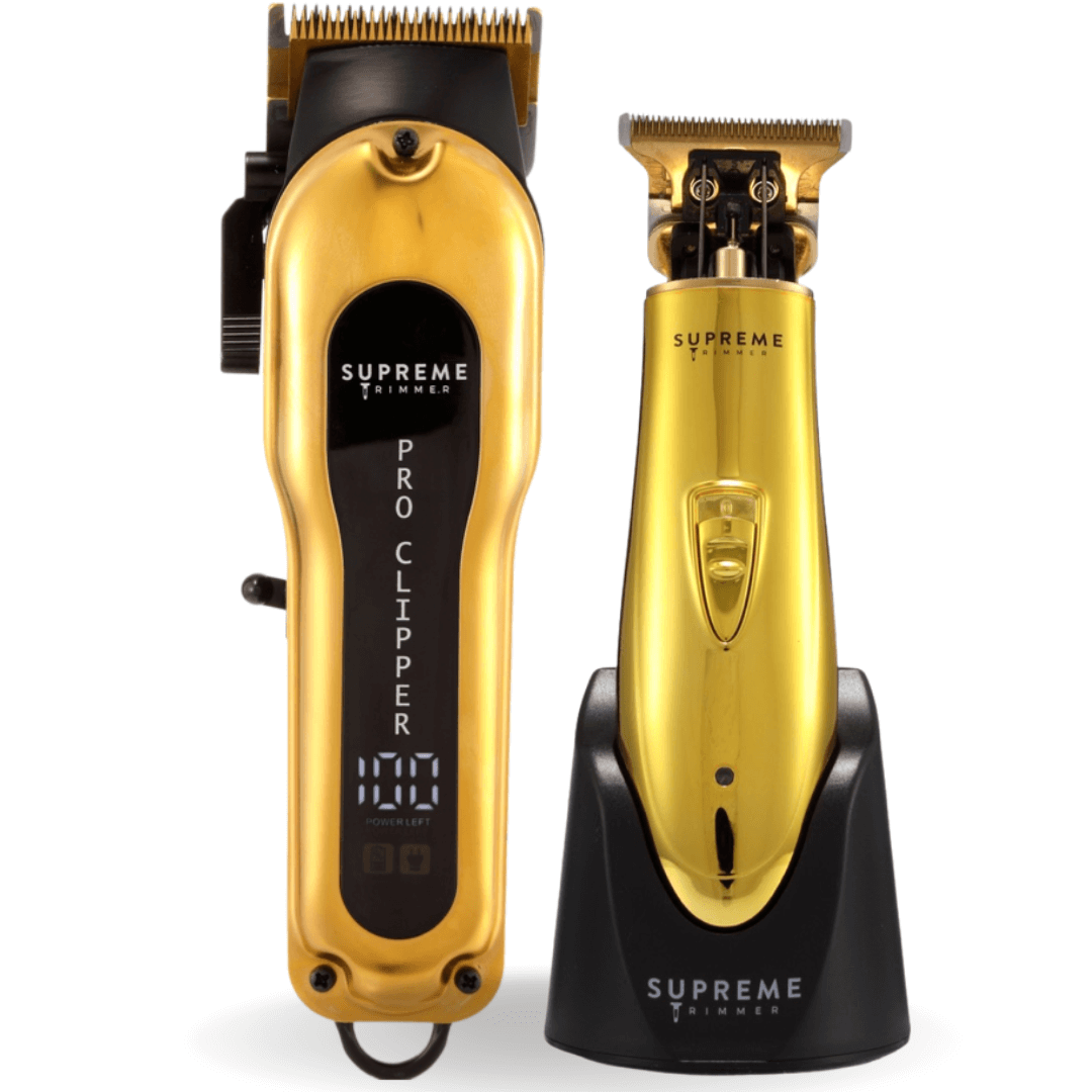 PRO CLIPPER™ & T Shaper™ Trimmer Bundle - Hair Clippers & Trimmers - Supreme Trimmer Mens Trimmer Grooming kit 
#COLOR_GOLD