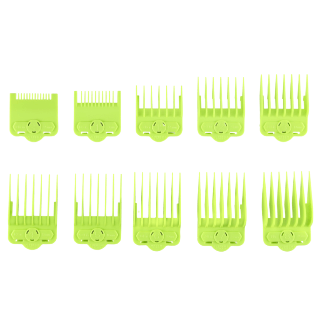 Magnetic/Clip Guards for Clippers (10 piece) CMG100 - Clipper guards - Supreme Trimmer Mens Trimmer Grooming kit 
#COLOR_ACID