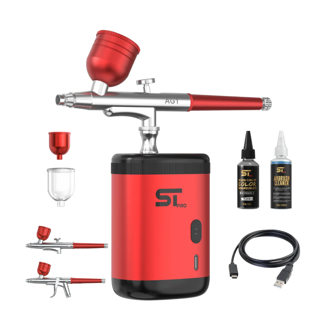 Supreme Trimmer Airbrush Gun Kit - Red