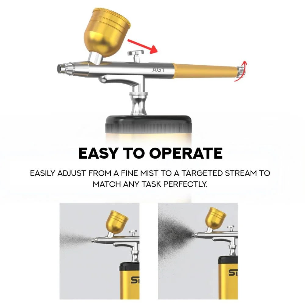 Supreme Trimmer Airbrush Gun Kit - Gold