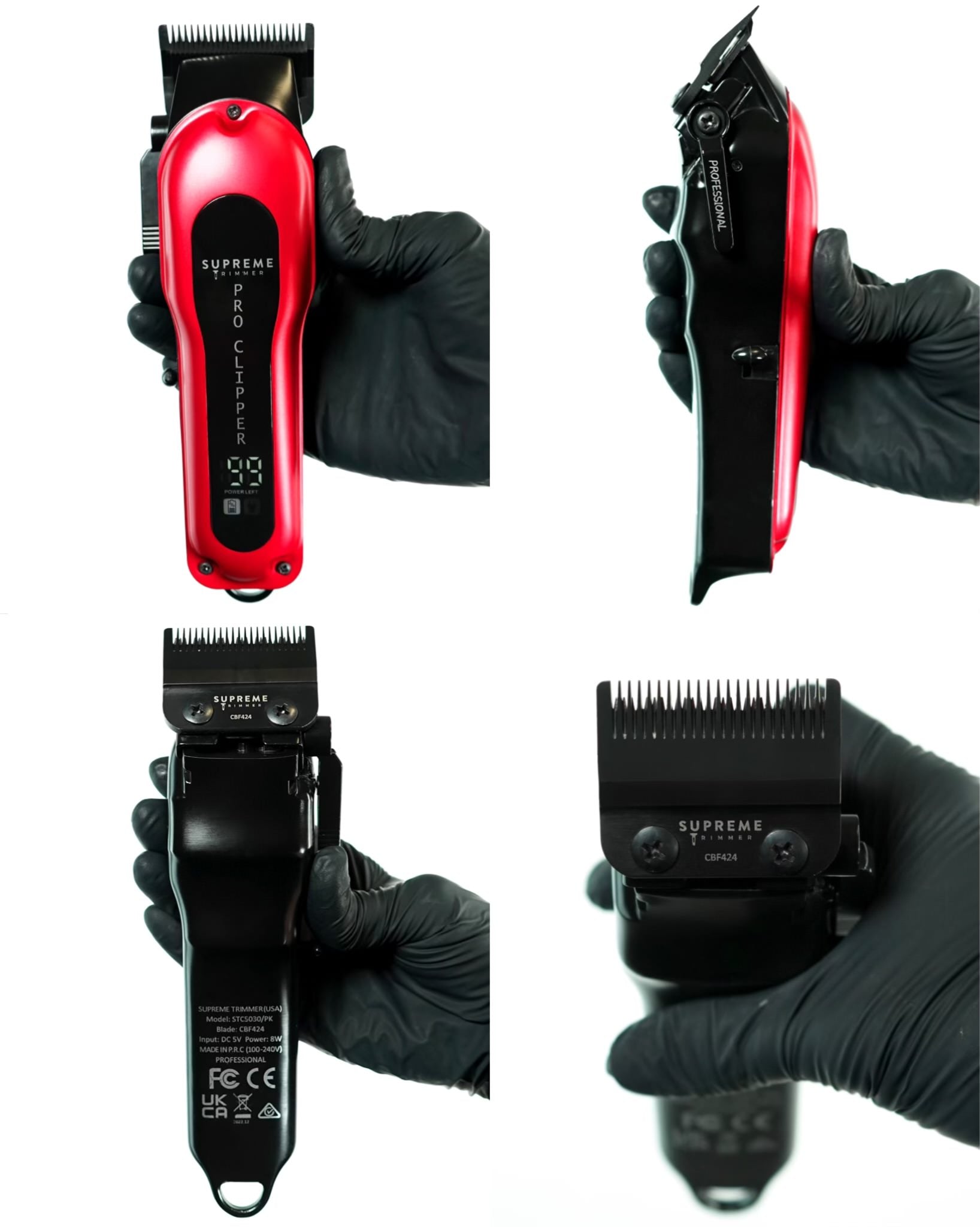 Pro Clipper™ - Hair Clippers & Trimmers - Supreme Trimmer Mens Trimmer Grooming kit 
#COLOR_RED