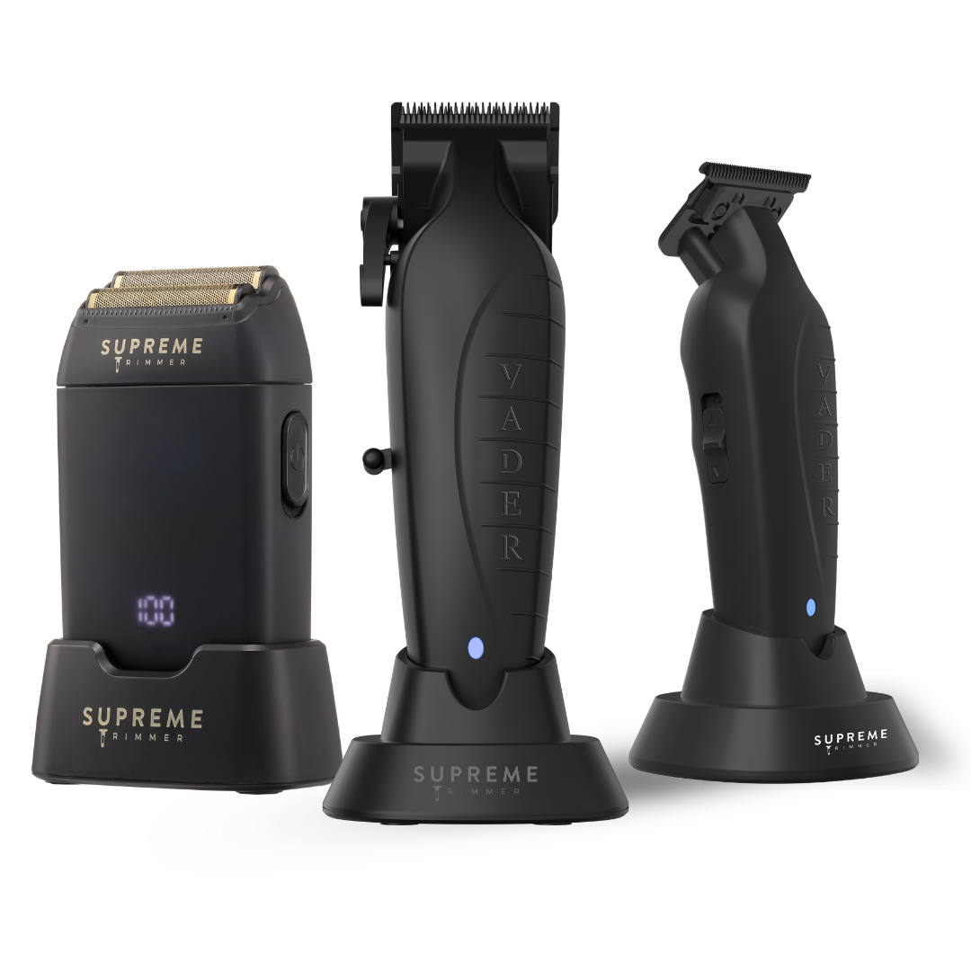 Vader Clipper, Trimmer & Crunch Shaver Bundle - Hair Trimmer, Clipper, and Shaver - Supreme Trimmer Mens Trimmer Grooming kit 
#COLOR_BLACK