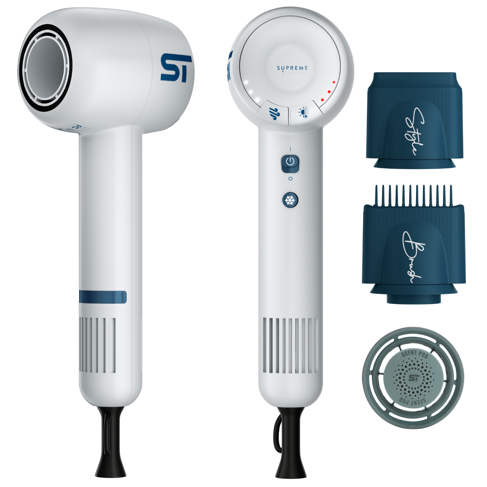 Brushless Motor Hair Dryer - Hair Dryer - Supreme Trimmer Mens Trimmer Grooming kit 
#COLOR_WHITE