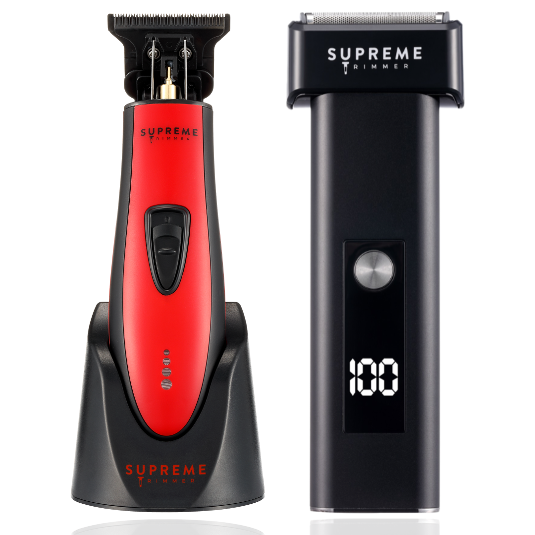 T Fader Shaver & T Shaper Trimmer Bundle - Electric Razor and Trimmer - Supreme Trimmer Mens Trimmer Grooming kit 
#COLOR_RED