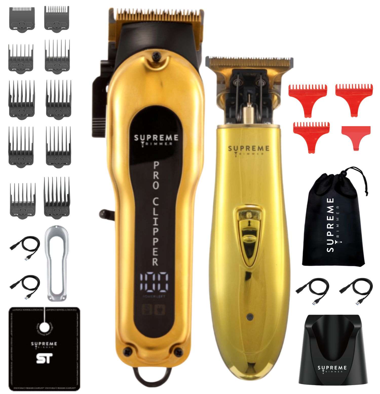 PRO CLIPPER™ & T Shaper™ Trimmer Bundle - Hair Clippers & Trimmers - Supreme Trimmer Mens Trimmer Grooming kit 
#COLOR_GOLD