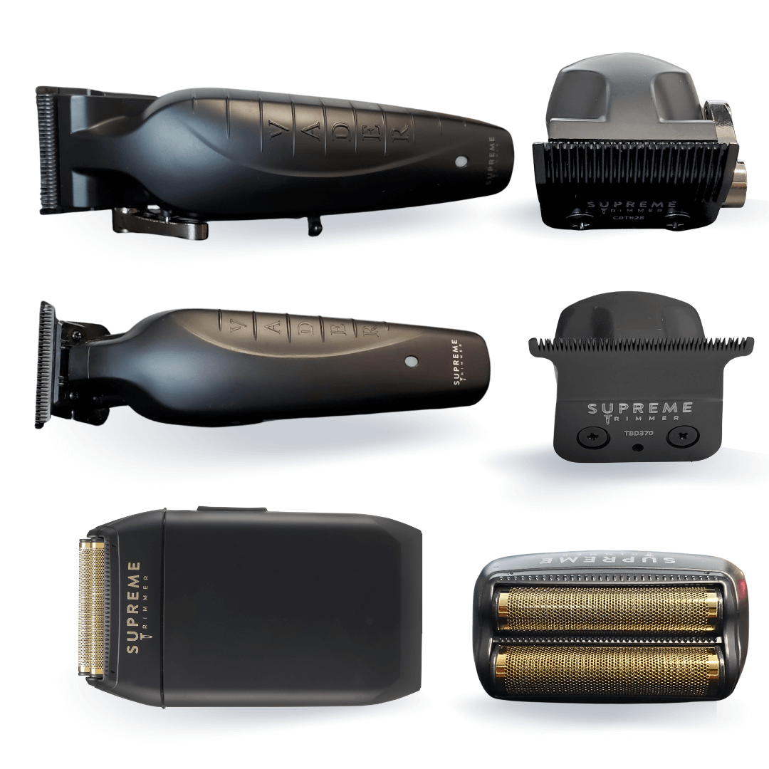 Vader Clipper, Trimmer & Crunch Shaver Bundle - Hair Trimmer, Clipper, and Shaver - Supreme Trimmer Mens Trimmer Grooming kit 
#COLOR_BLACK