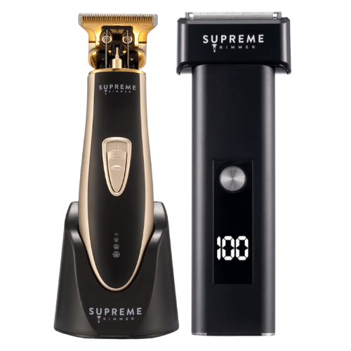 T Fader™ Shaver & T Shaper™ Trimmer Bundle - Electric Razor and Trimmer - Supreme Trimmer Mens Trimmer Grooming kit 
#COLOR_BLACK/GOLD