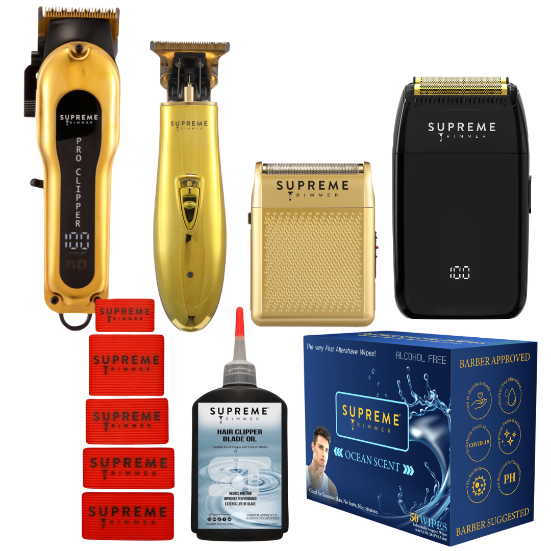 7-in-1  Starter Deluxe Set - Groming Kit - Supreme Trimmer Mens Trimmer Grooming kit 
#COLOR_GOLD